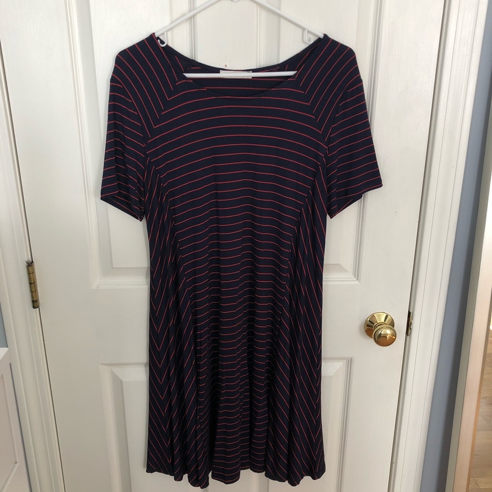 LUSH Navy Blue and Red Dress